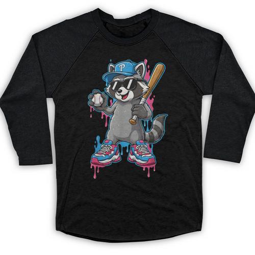 Baseball Ice Cream Drip For Boys And Girls Batter Game Day Baseball Raglan Shirt - Sportilla