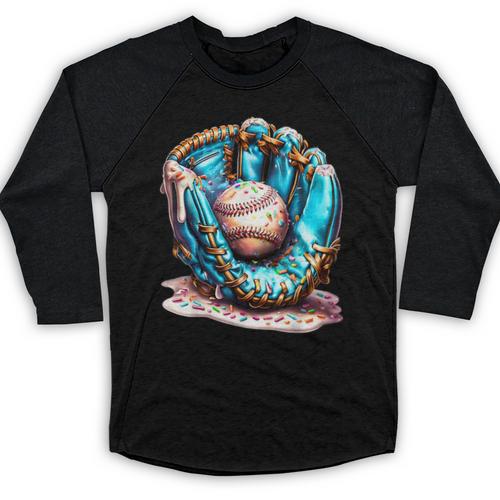Baseball Lifestyle Apparel Youth Baseball Drip Ice Cream Baseball Raglan Shirt - Sportilla