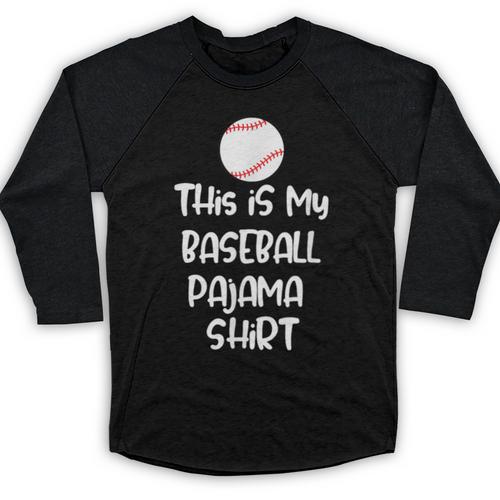 This Is My Baseball Pajama Shirt For Players Teens Boys Girl Baseball Raglan Shirt - Sportilla