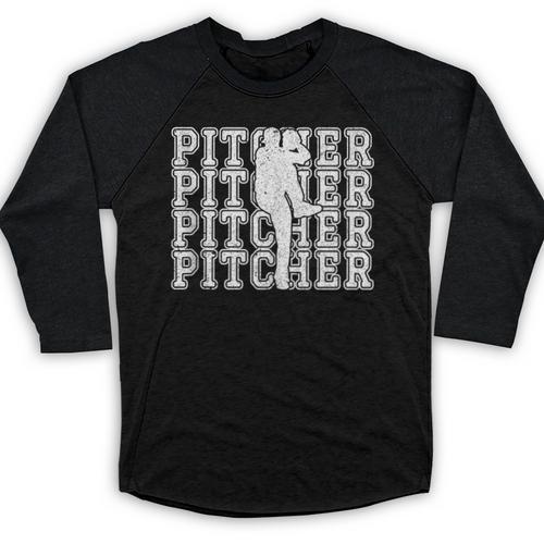 Baseball Pitcher Player Team Sport Lover Family Friends Fans Baseball Raglan Shirt - Sportilla