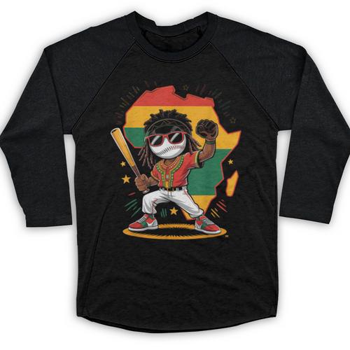 Baseball History Month For Boys Baseball Raglan Shirt - Sportilla