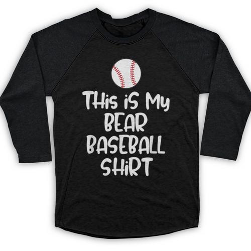 Bear Baseball Shirt For Players Fans And Moms Baseball Raglan Shirt - Sportilla