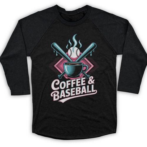 Coffee And Baseball Baseball Player Baseball Raglan Shirt - Sportilla