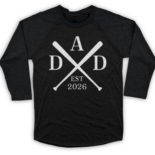 Dad Est 2026 Father Loading New Dad Baseball Pocket Baseball Raglan Shirt - Sportilla