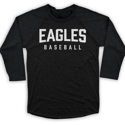 Eagles Baseball Inspired Baseball Raglan Shirt - Sportilla