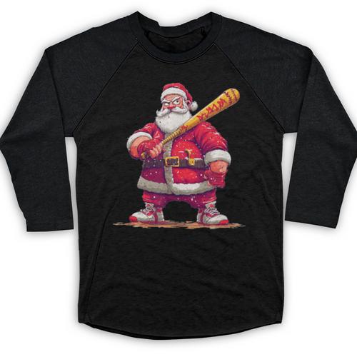Festive Baseball Bat Costume For Adults And Kids Baseball Raglan Shirt - Sportilla