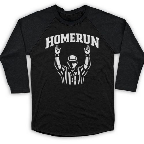 Football Referee Tee Touchdown Baseball Homerun Baseball Raglan Shirt - Sportilla
