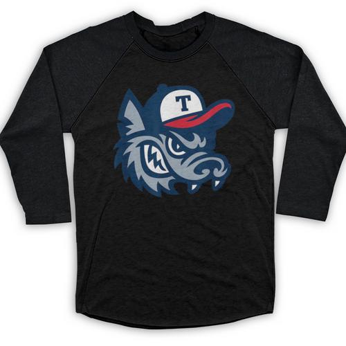 Jarrell Storm Chasers Baseball Big Logo Baseball Raglan Shirt - Sportilla