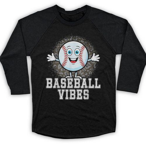 Leopard Baseball Vibes Game Day Softball Life Mom Baseball Raglan Shirt - Sportilla