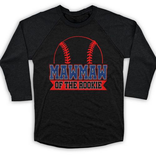 Mawmaw Rookie Of Year 1st Birthday Baseball Theme Matching Baseball Raglan Shirt - Sportilla