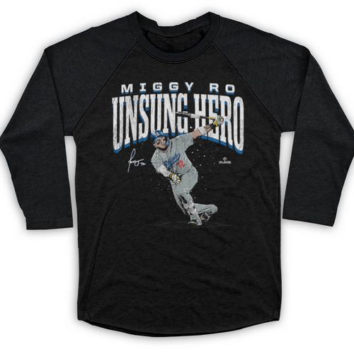 Miguel Rojas Unsung Hero Los Angeles Baseball MLBPA Baseball Raglan Shirt - Sportilla