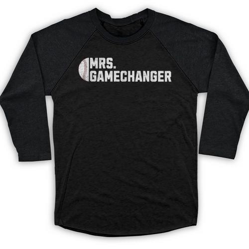 Mrs Gamechanger Baseball Scorekeeper Love Baseball Raglan Shirt - Sportilla