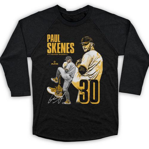 Paul Skenes Pittsburgh MLB Baseball Players MLBPSK304N Baseball Raglan Shirt - Sportilla