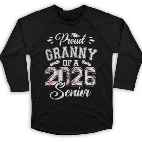 Proud Granny Of A 2026 Senior Baseball Graduate Baseball Raglan Shirt - Sportilla
