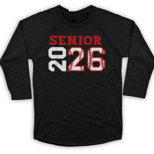 Senior Night Class Of 2026 Baseball Seniors Matching Team Baseball Raglan Shirt - Sportilla
