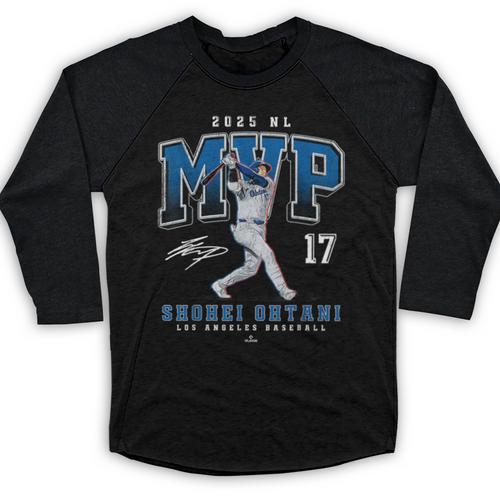Shohei Ohtani 2025 NL MVP Los Angeles Baseball MLBPA Baseball Raglan Shirt - Sportilla