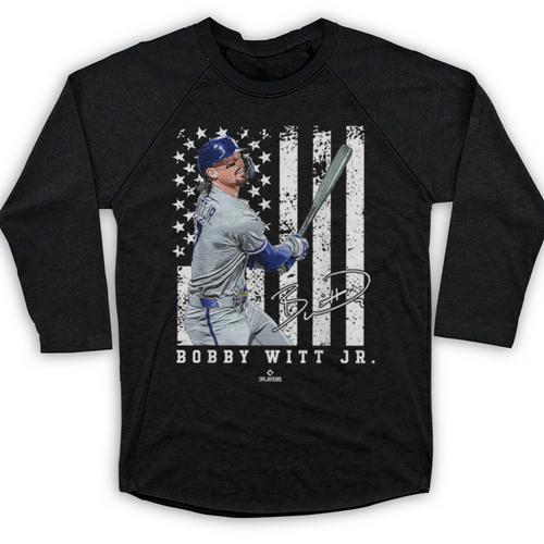 Show Your Pride Bobby WITT Jr Kansas City Baseball MLBPA Baseball Raglan Shirt - Sportilla
