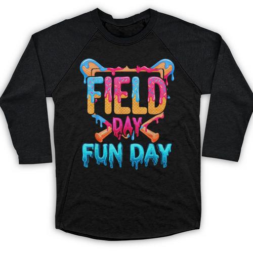 Teacher Kids Field Day 2026 Baseball Field Day Fun Day Baseball Raglan Shirt - Sportilla