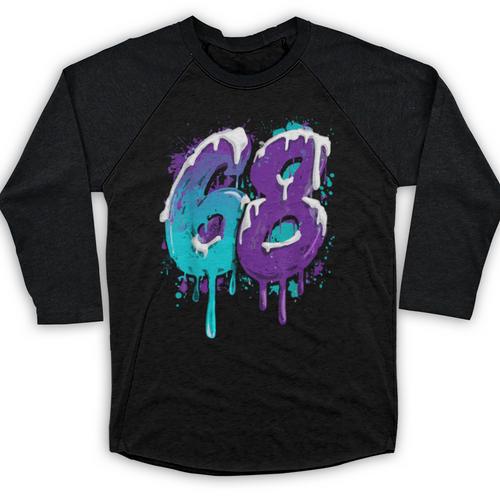 Vintage Baseball 68 Number Baseball Raglan Shirt - Sportilla