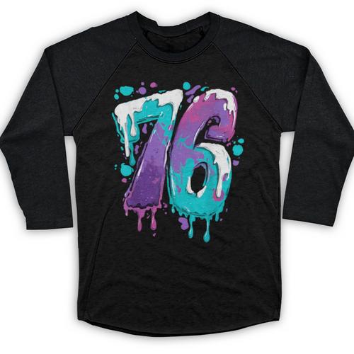Vintage Baseball 76 Number Baseball Raglan Shirt - Sportilla
