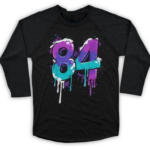 Vintage Baseball 84 Number Baseball Raglan Shirt - Sportilla