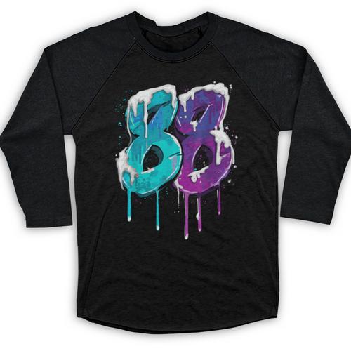 Vintage Baseball 88 Number Baseball Raglan Shirt - Sportilla