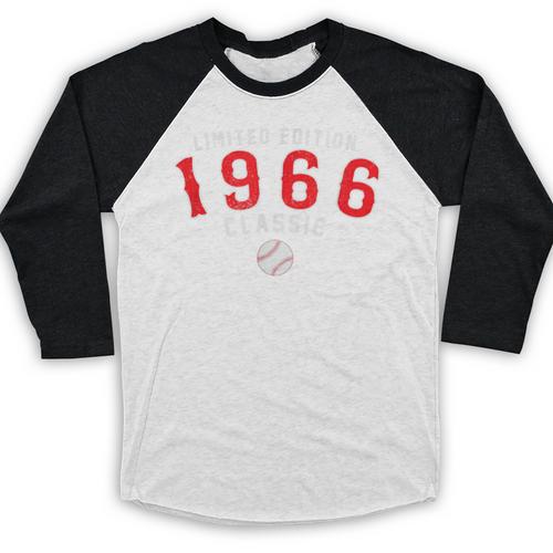 60 Year Old 1966 Classic Baseball 60th Birthday Baseball Raglan Shirt - Sportilla