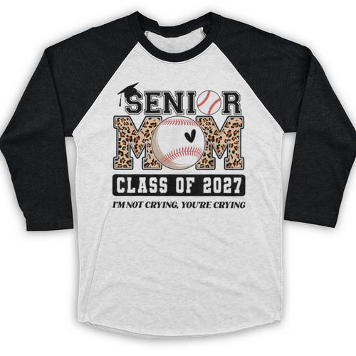Baseball Senior Class Of 2027 Senior 2027 Graduation Women Baseball Raglan Shirt - Sportilla