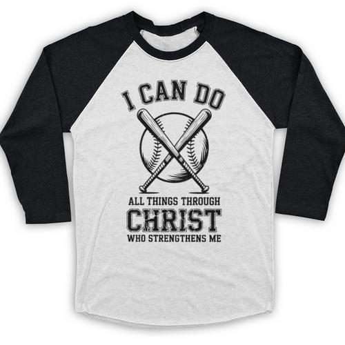 Christian Baseball Philippians 4 Baseball Raglan Shirt - Sportilla