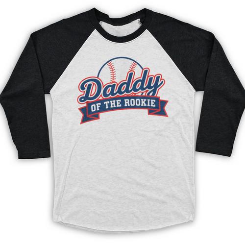 Dad Daddy Of The Rookie Baseball Baseball Raglan Shirt - Sportilla
