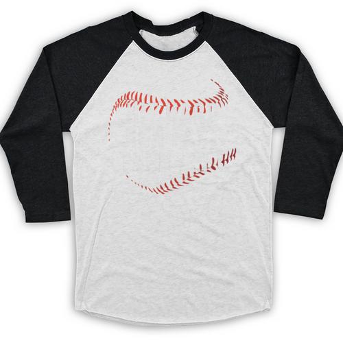 Hit Hard Run Fast Turn Left Baseball Player & Fan Premium Tri-Blend Baseball Raglan Shirt - Sportilla
