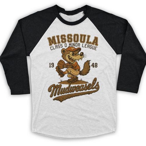 Missoula Mudweasels Retro Minor League Baseball Baseball Raglan Shirt - Sportilla