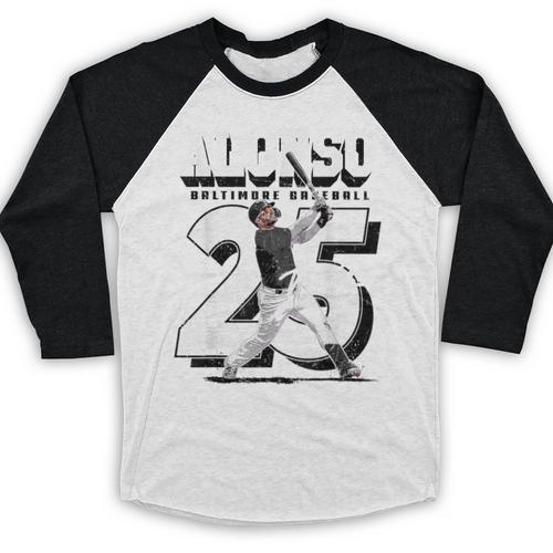 Pete Alonso Baltimore Baseball Players MLBPAL204M Baseball Raglan Shirt - Sportilla