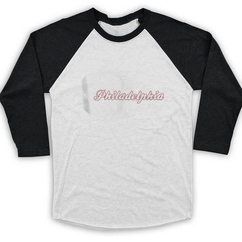 Philadelphia Baseball Skyline Philly Men Women Baseball Raglan Shirt - Sportilla