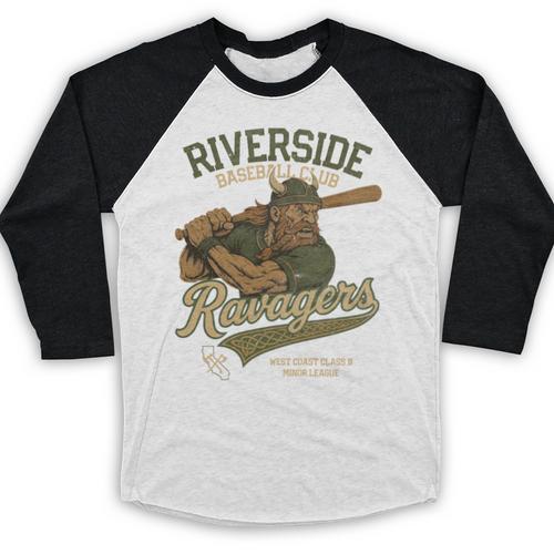 Riverside Ravagers Retro Minor League Baseball Baseball Raglan Shirt - Sportilla