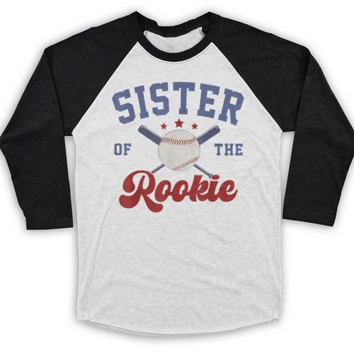 Sister Of Rookie 1st Birthday Baseball Boy Family Matching Baseball Raglan Shirt - Sportilla