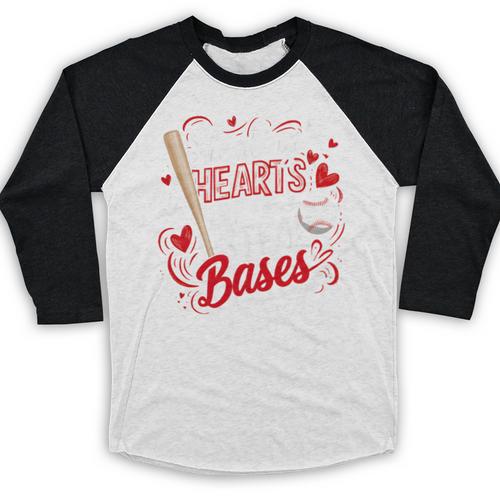 Stealing Hearts Like I Steal Bases Softball Baseball Batter Baseball Raglan Shirt - Sportilla