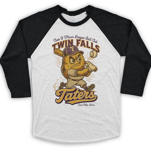 Twin Falls Taters Minor League Baseball Team Baseball Raglan Shirt - Sportilla