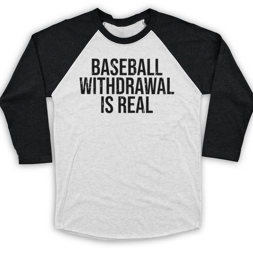 Vintage Baseball Withdrawal Is Real Premium Tri-Blend Baseball Raglan Shirt - Sportilla
