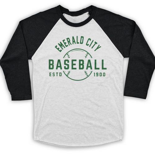 Wizard Of Oz Emerald City Baseball Costume Halloween Baseball Raglan Shirt - Sportilla