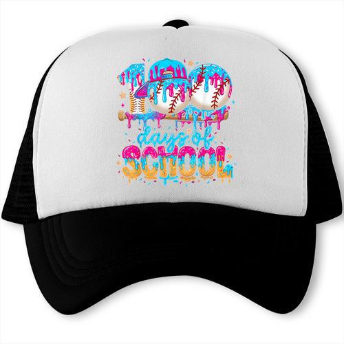 100 Days Of School Baseball Ice Cream For Boy Girl Kids Trucker Cap - Sportilla