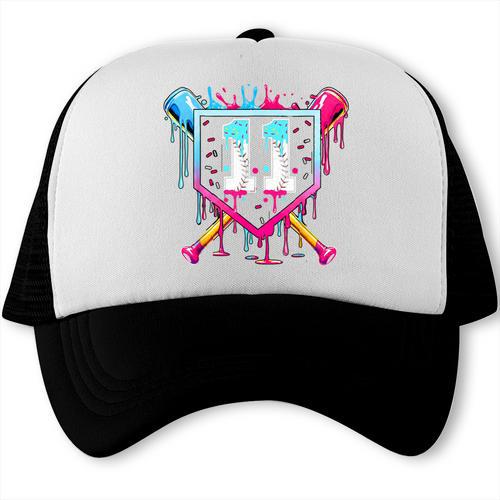 11th Birthday Boys Baseball Ice Cream Drip Boys Baseball Trucker Cap - Sportilla