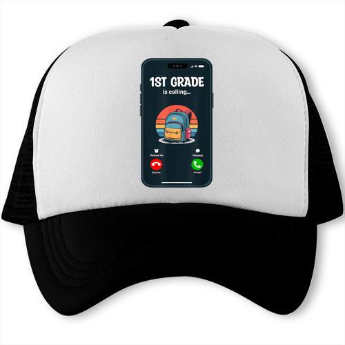 1st Grade Is Calling First Day Back To School First Grade Trucker Cap - Savourry