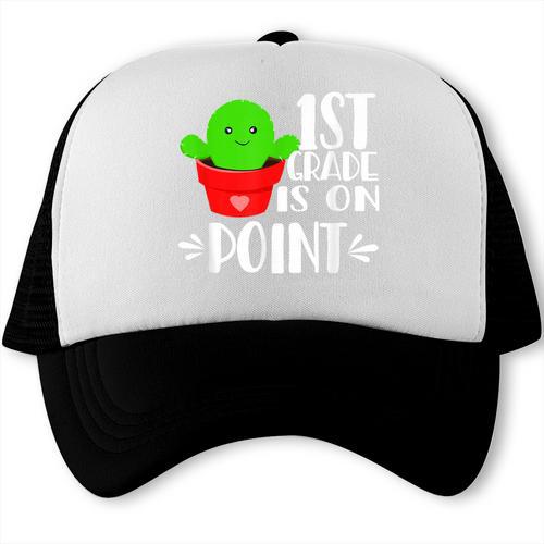 1st Grade Is On Point Cactus Back To School Trucker Cap - Savourry