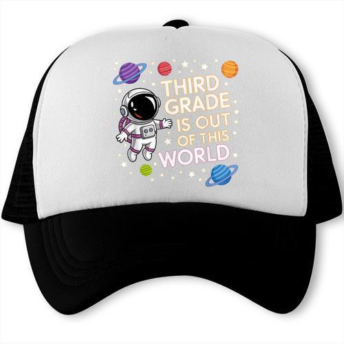 3rd Grade Is Out Of This World Space Back To School Trucker Cap - Savourry