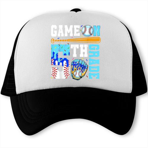 5th Grade Back To School Baseball Drip Ice Cream Game On Trucker Cap - Savourry