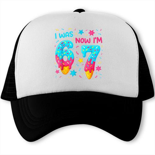 I Was 6 Now I'm 7 67 Birthday Baseball Drip 7 Year Old Trucker Cap - Sportilla