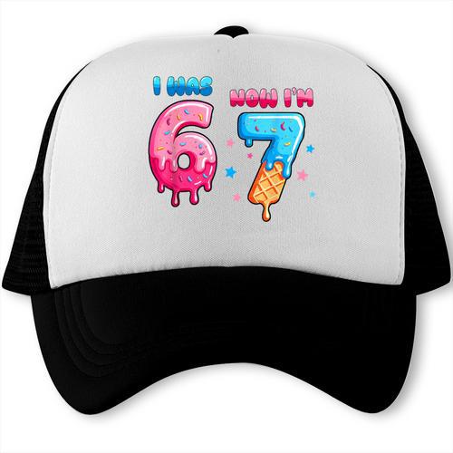 I Was 6 Now I'm 7 Birthday Baseball Drip For Boys Kid Trucker Cap - Sportilla