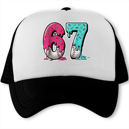 67 Ice Cream Drip Baseball Gen Alpha Slang Six Seven Meme Trucker Cap - Sportilla