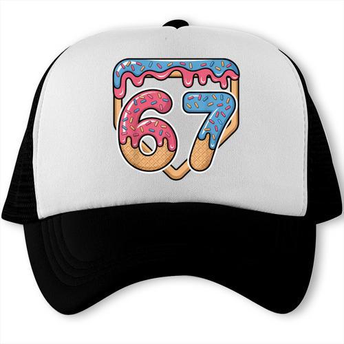 67 Ice Cream Drip Meme Baseball Trucker Cap - Sportilla